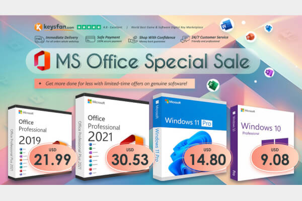 Получите пожизненный Microsoft Office от $16 и Windows 11 от $12 во время ценопада от Keysfan